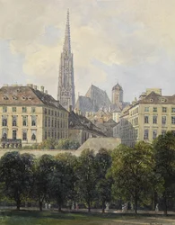 Vue de la cathédrale Saint-Étienne depuis le glacis